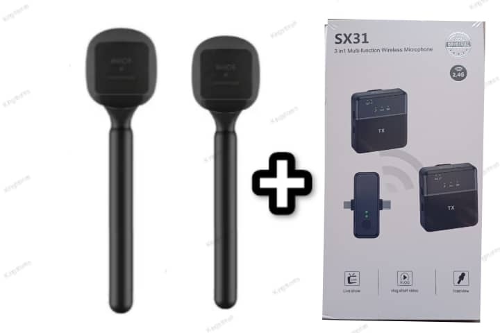 2 PACK OF INTERVIEW GO HANDLE ADAPTER + 1 PACK OF DOUBLE PHONE MIC 85,000✔️
