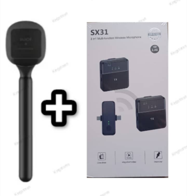 1 PACK OF INTERVIEW GO HANDLE ADAPTER + 1 PACK OF DOUBLE PHONE MIC 60,000✔️